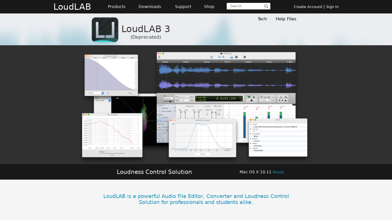 LoudLab Landing page
