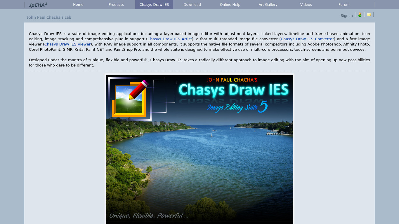 Chasys Draw Landing page