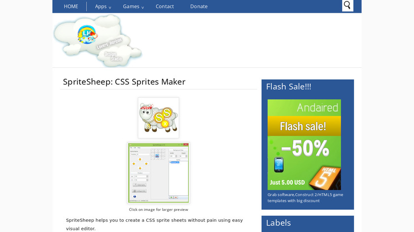 SpriteSheep Landing Page