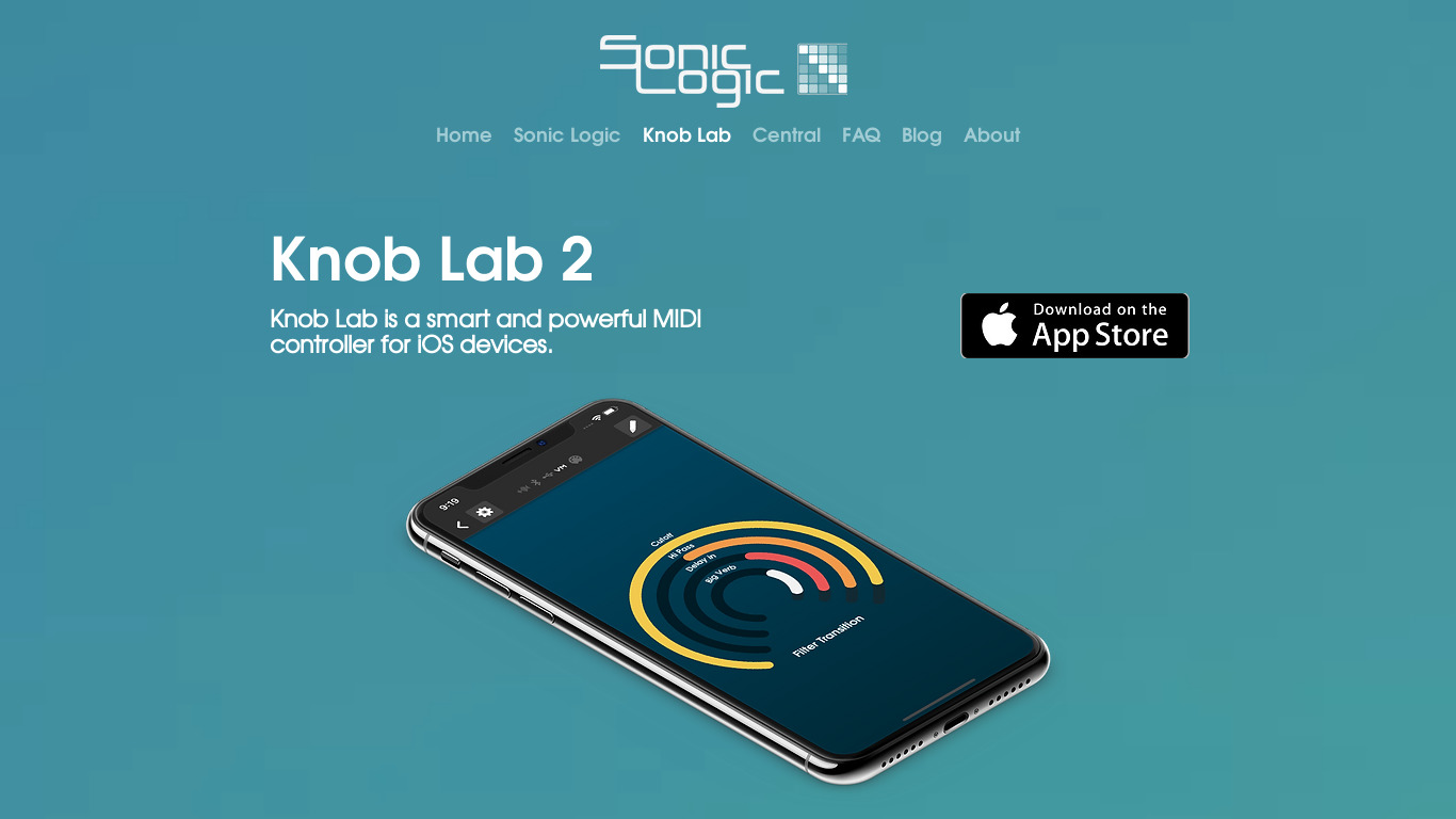 soniclogicapps.com Knob Lab Landing page