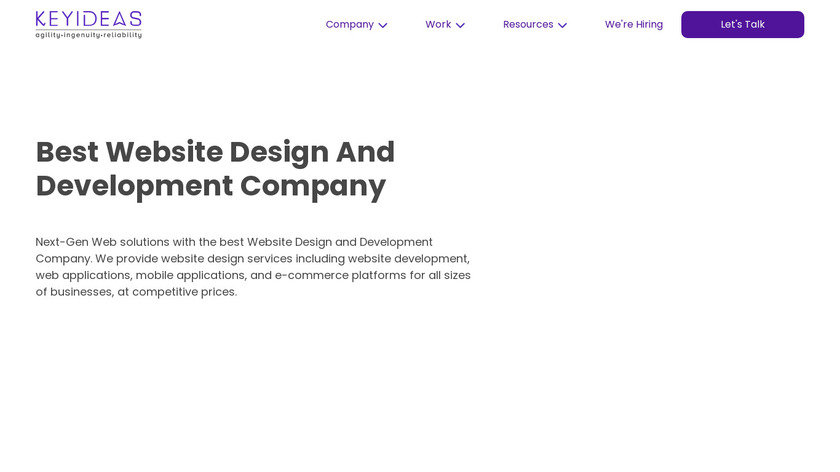 Keyideas Infotech (P) Limited Landing Page