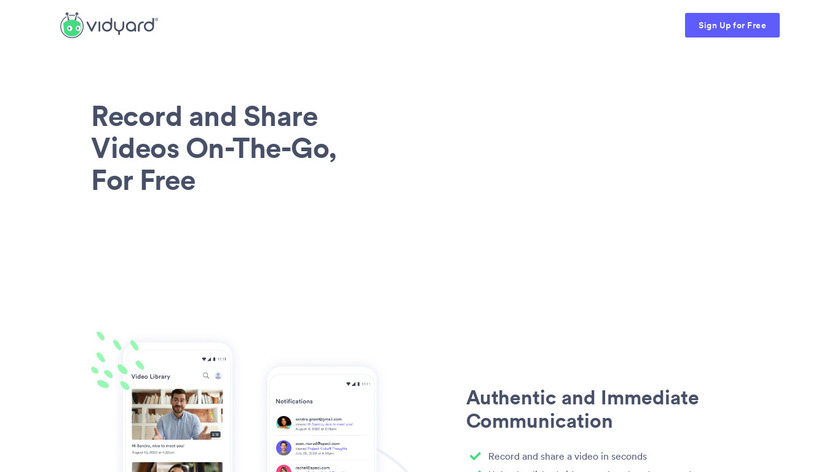 Vidyard for Mobile Landing Page