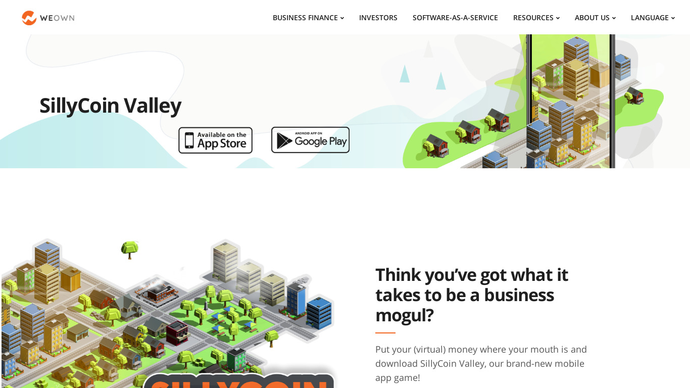 weown.com SillyCoin Valley Landing page