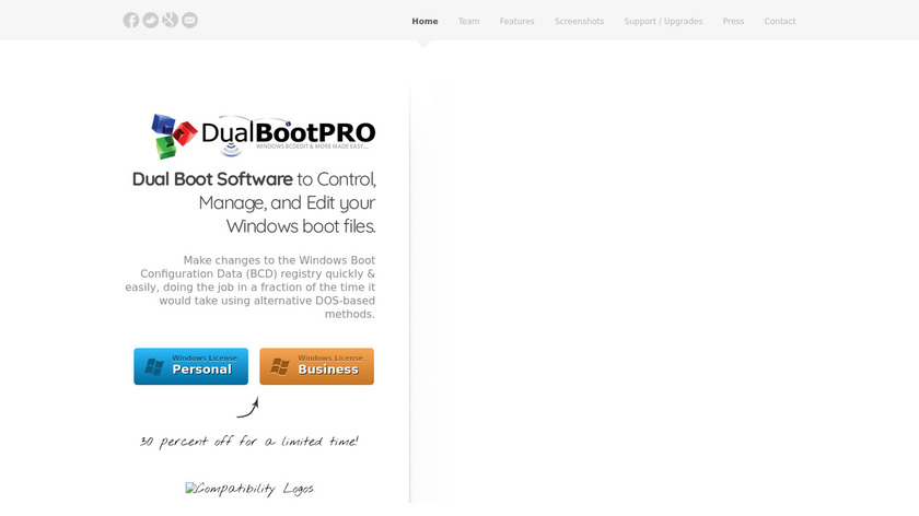 DualBootPRO Landing Page