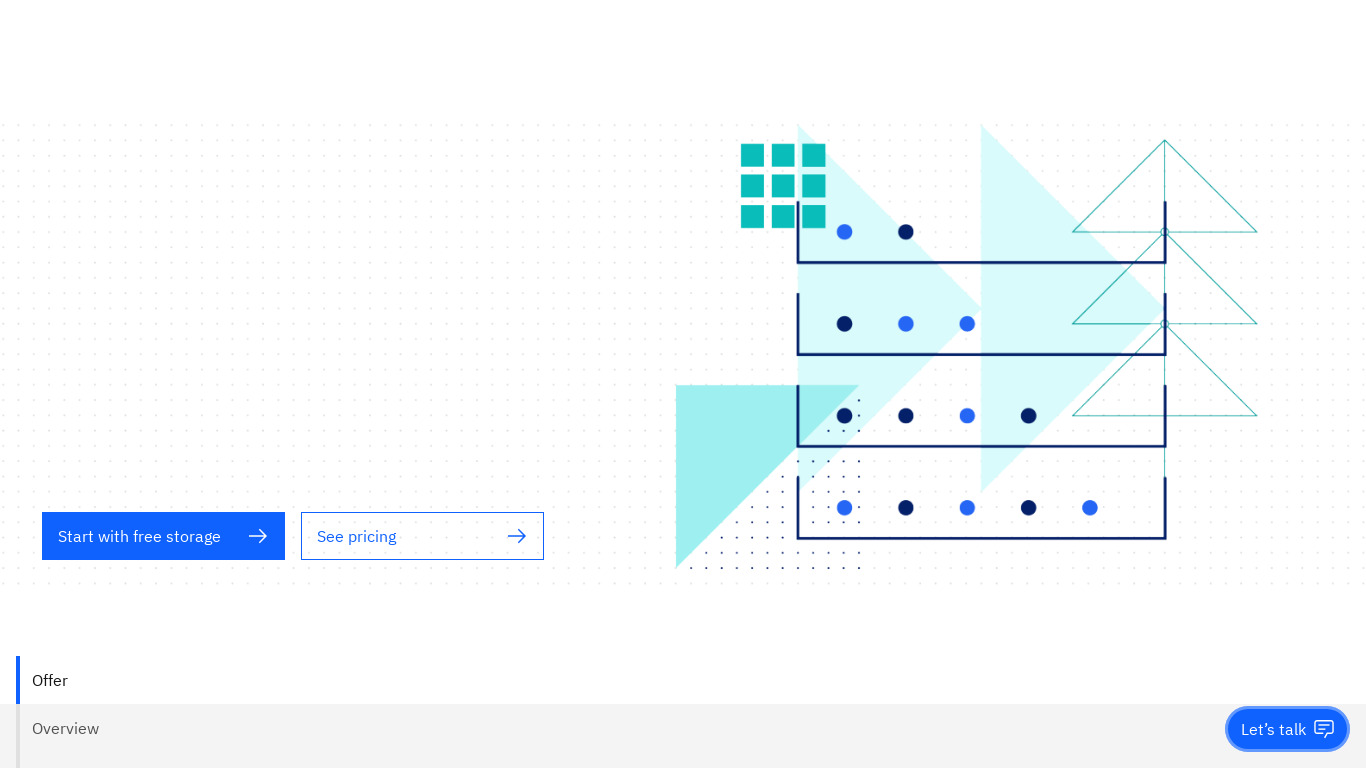 IBM Cloud Object Storage Landing page