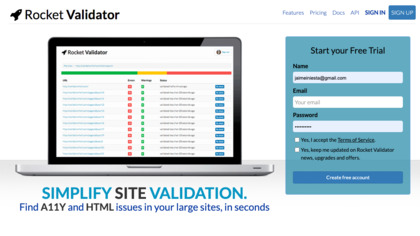 Rocket Validator screenshot
