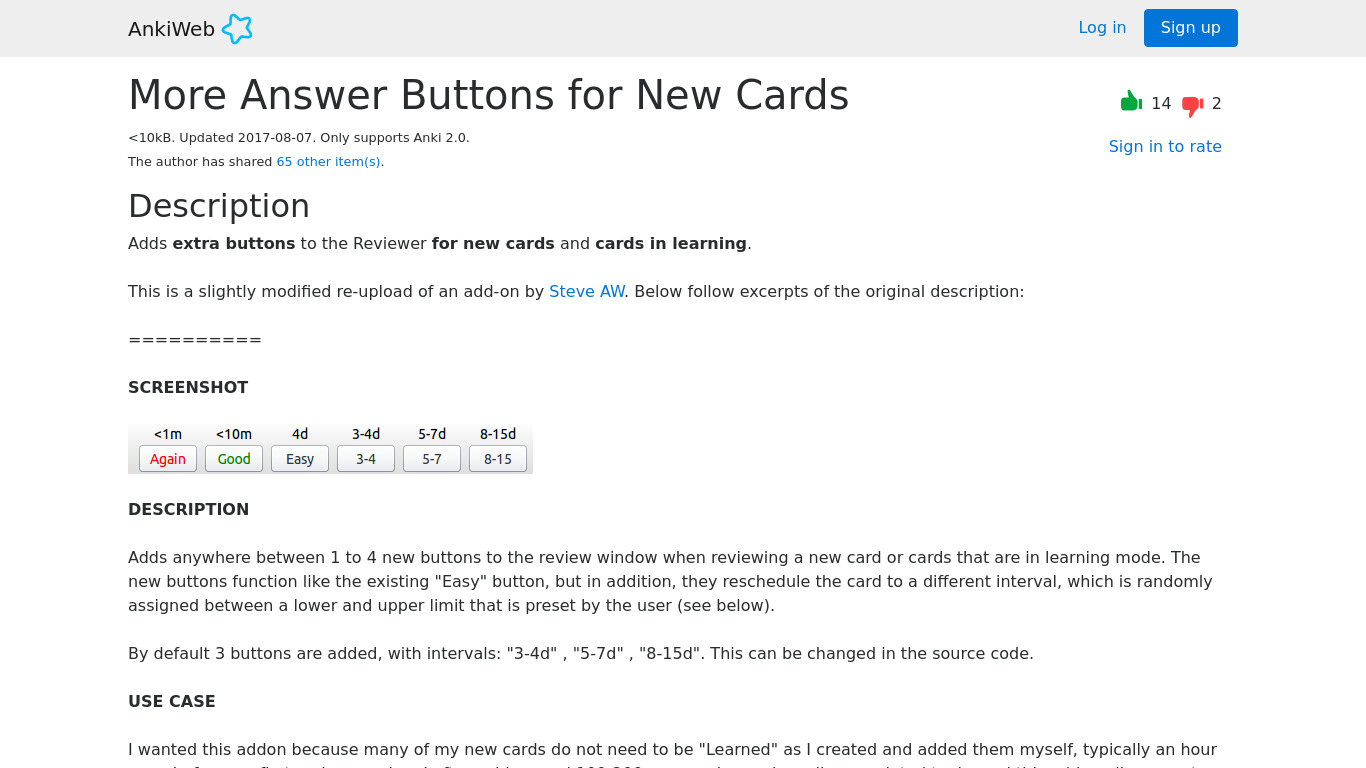 More Answer Buttons Landing page