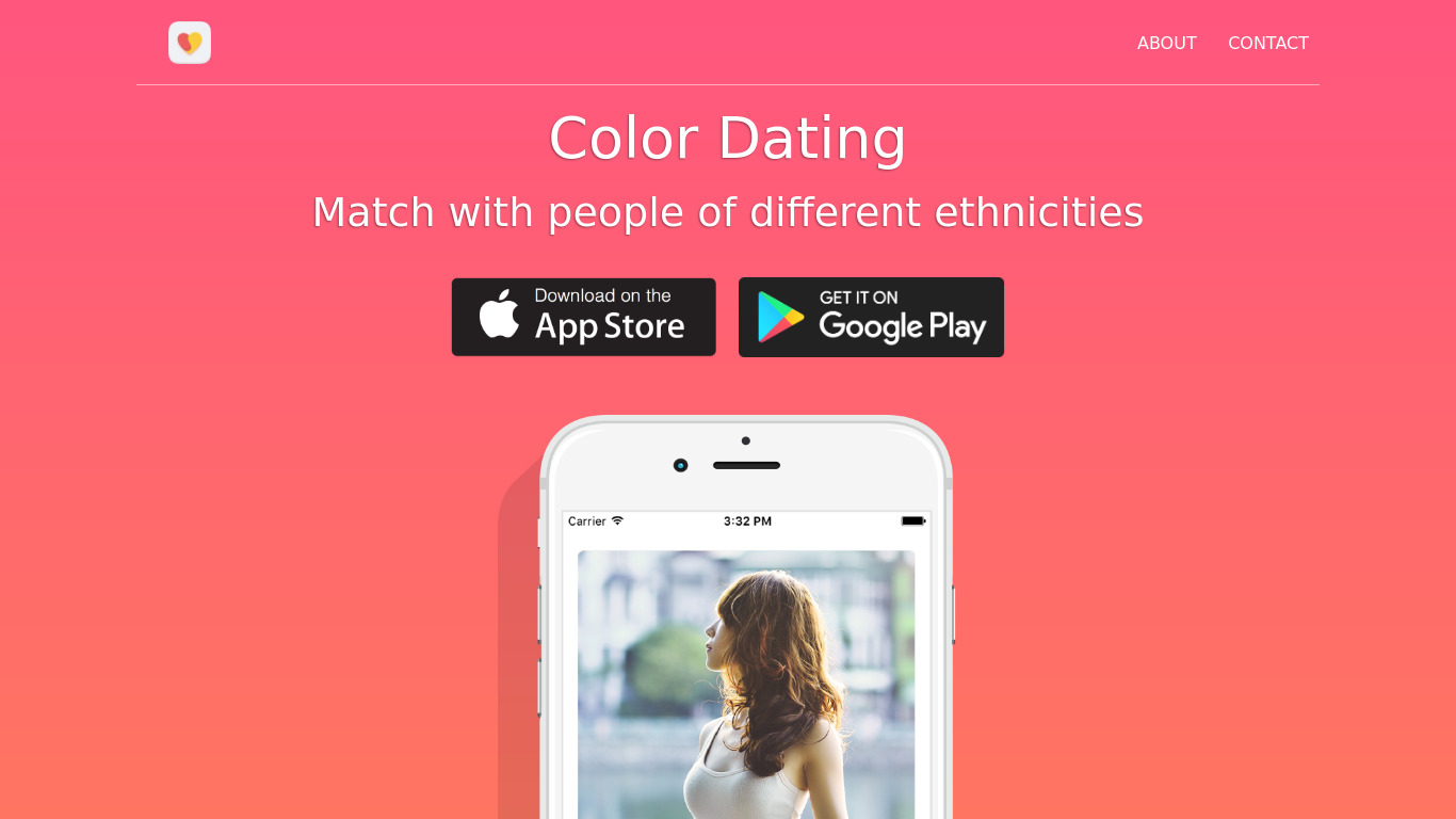 Color Dating Landing page