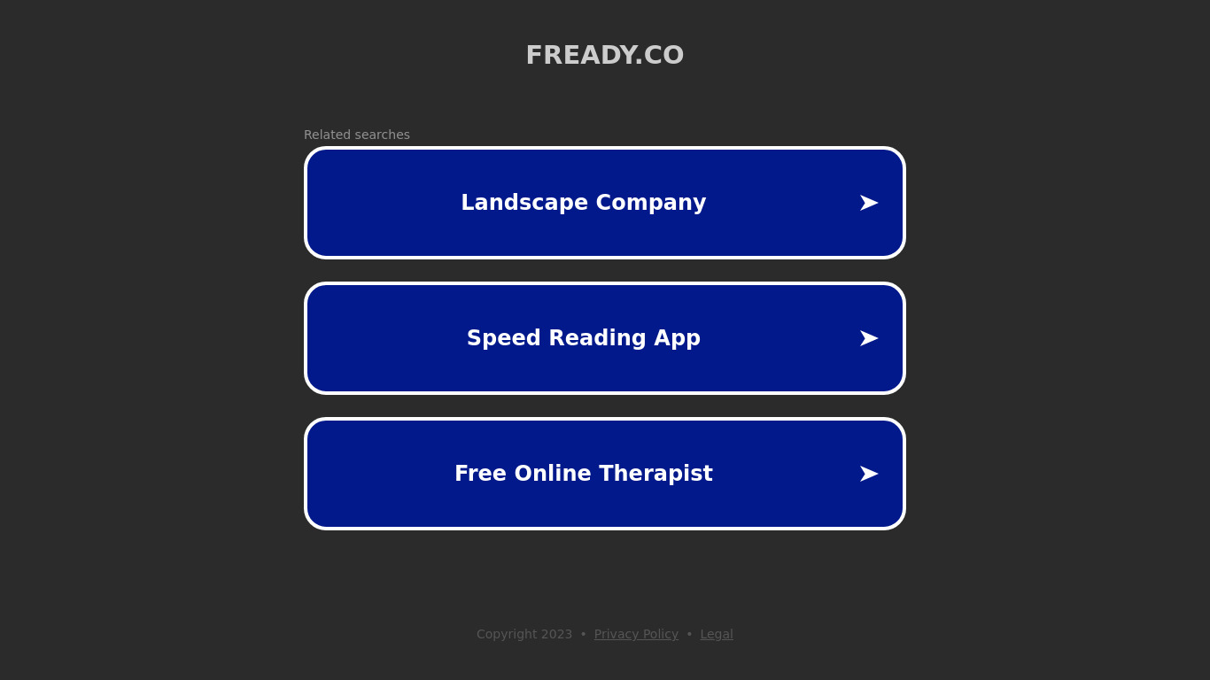 Fready Landing page