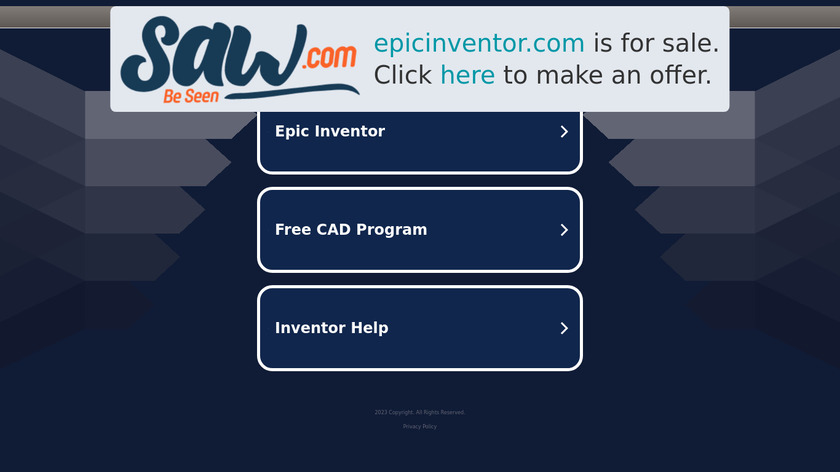 Epic Inventor Landing Page