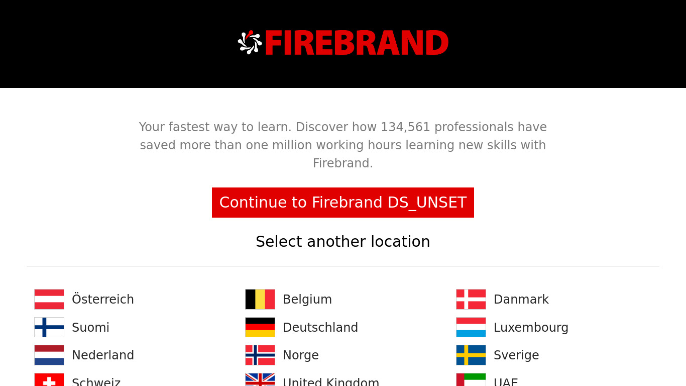 Firebrand Landing page