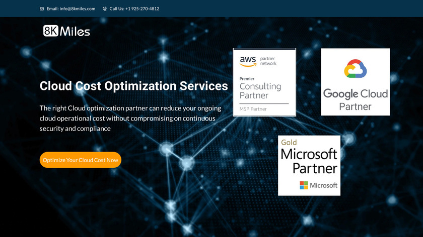 8kmiles Cloud Cost Optimization Landing Page