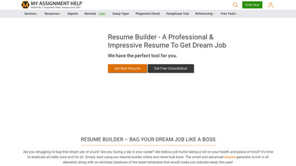 MyAssignmentHelp Resume Builder image