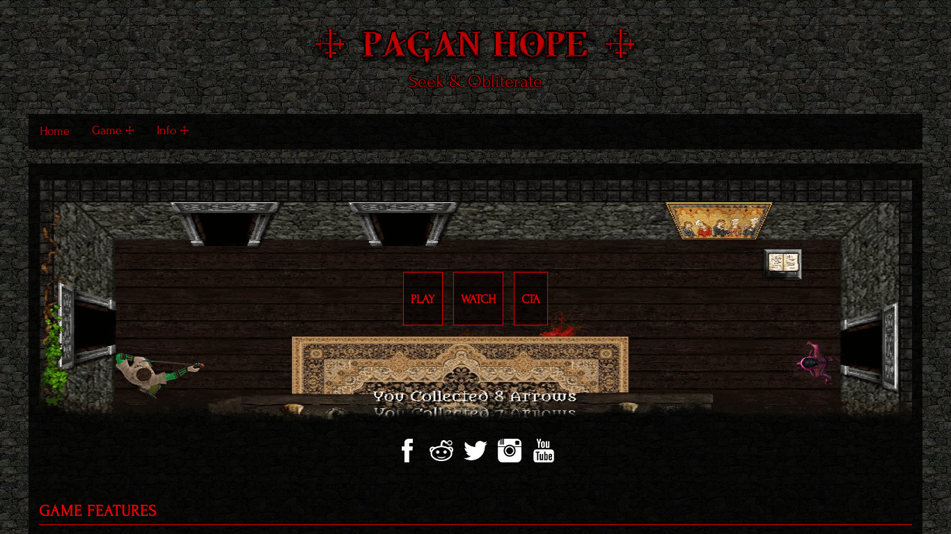 Pagan Hope Landing page