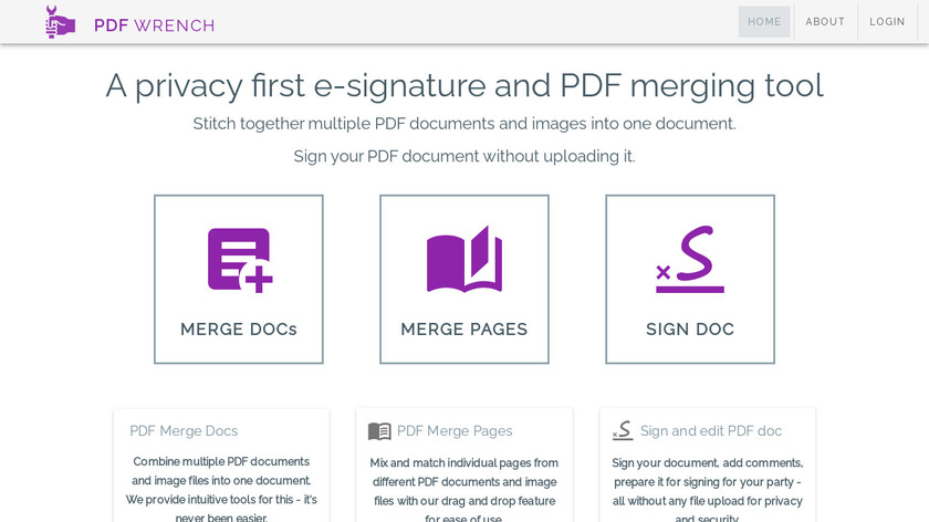 PDFWrench Landing Page