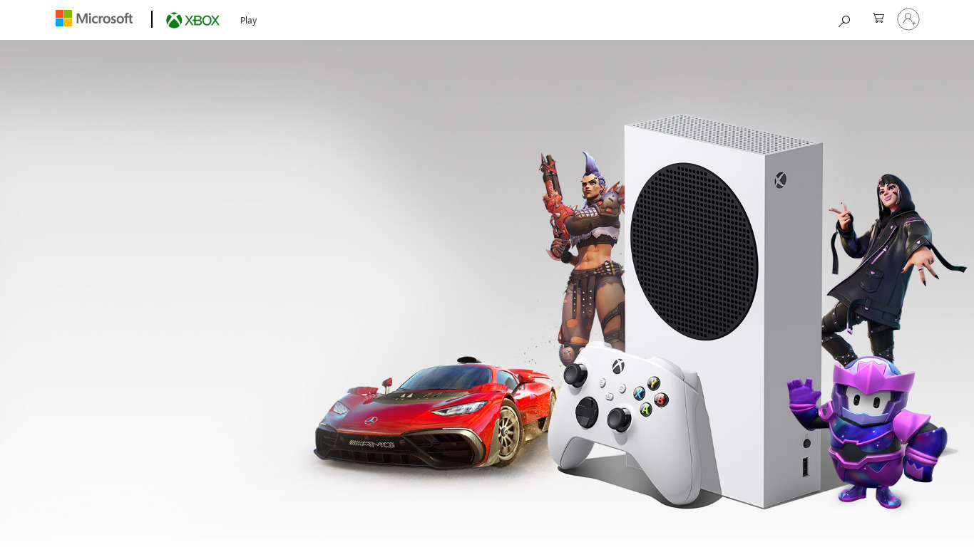Xbox Series S Landing page