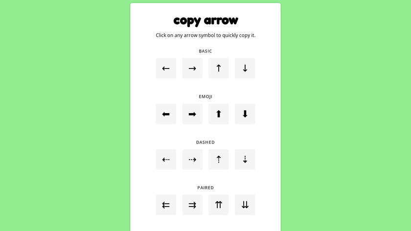 Copy Arrow Landing Page