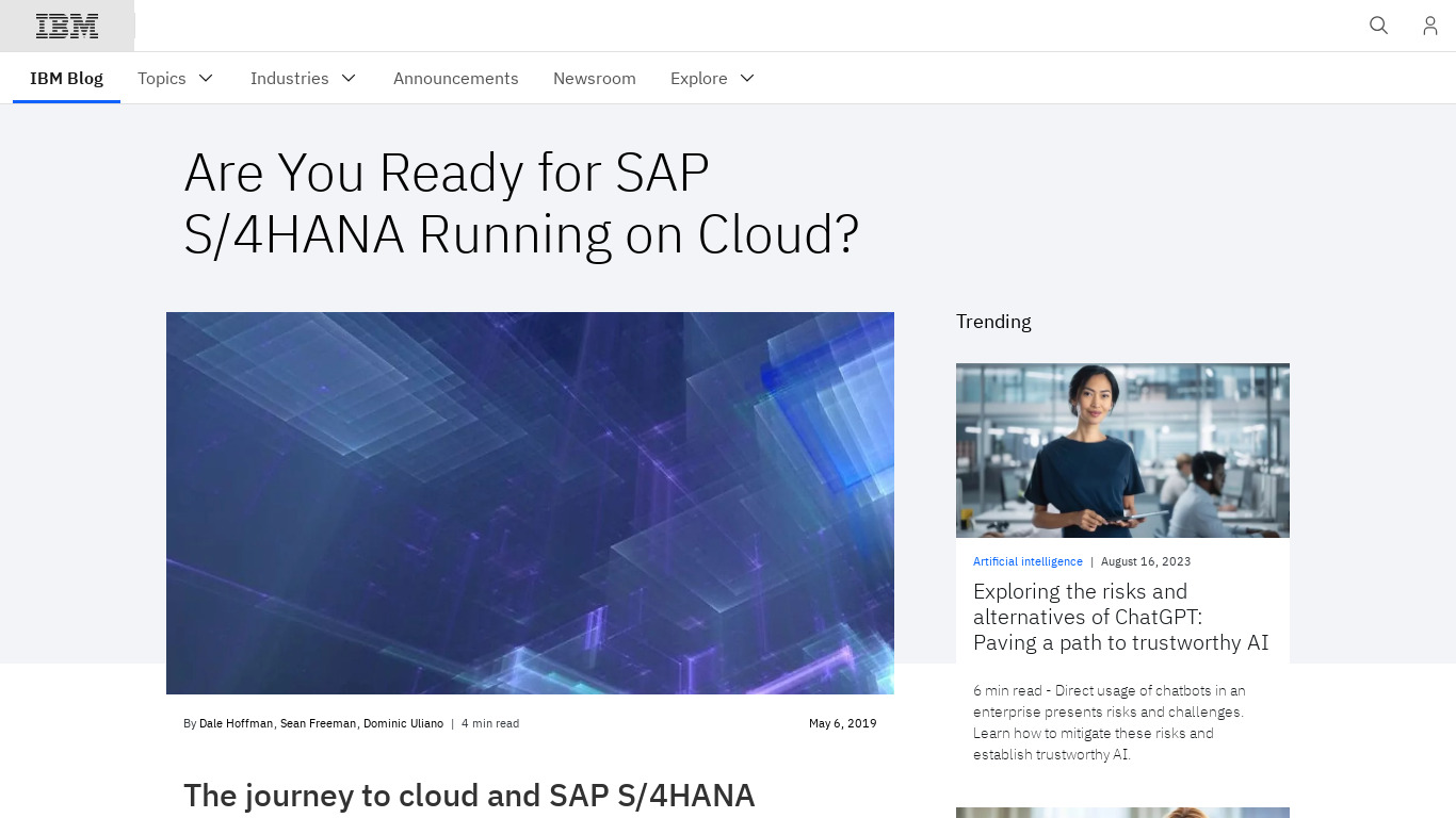 SAP on IBM Cloud Landing page