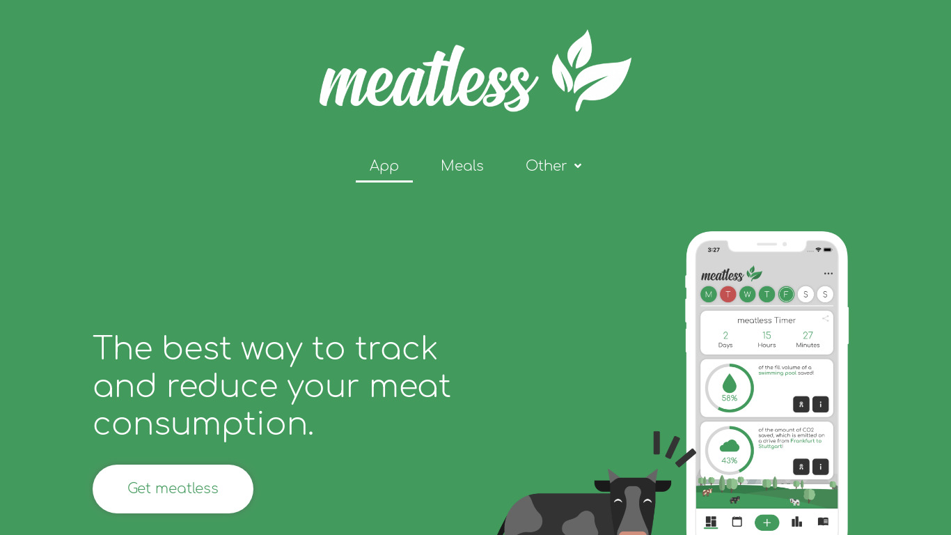 meatless Landing page