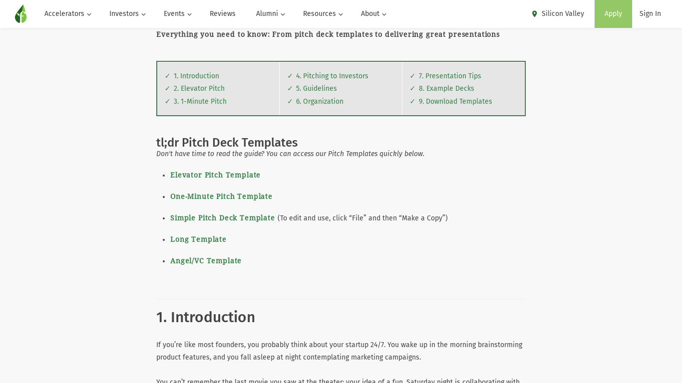 Comprehensive Startup Pitch Deck Guide Landing page