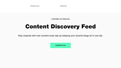 Content Discovery Feed Chrome Extension image