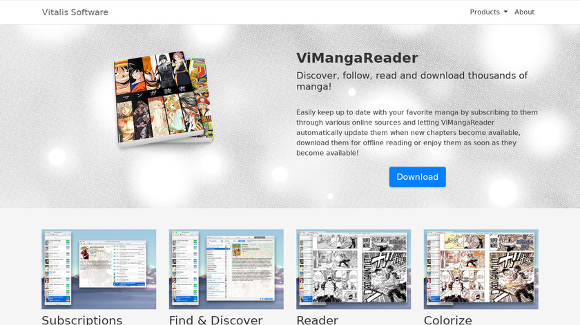 ViMangaReader Landing Page