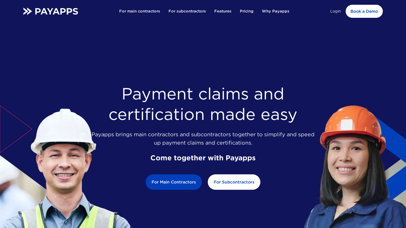 Payapps Landing page