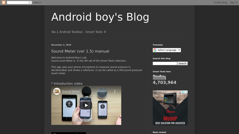 Sound Level Meter Landing Page