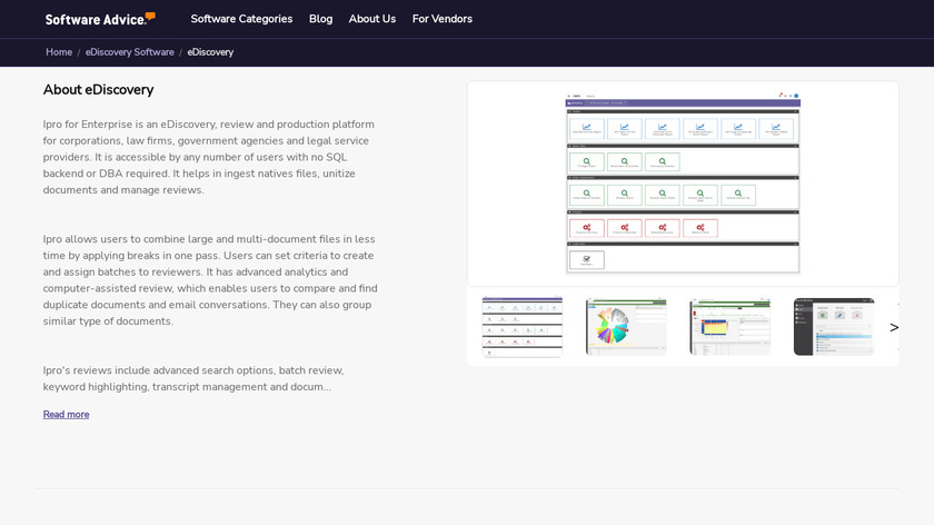 IPRO Eclipse SE Landing Page