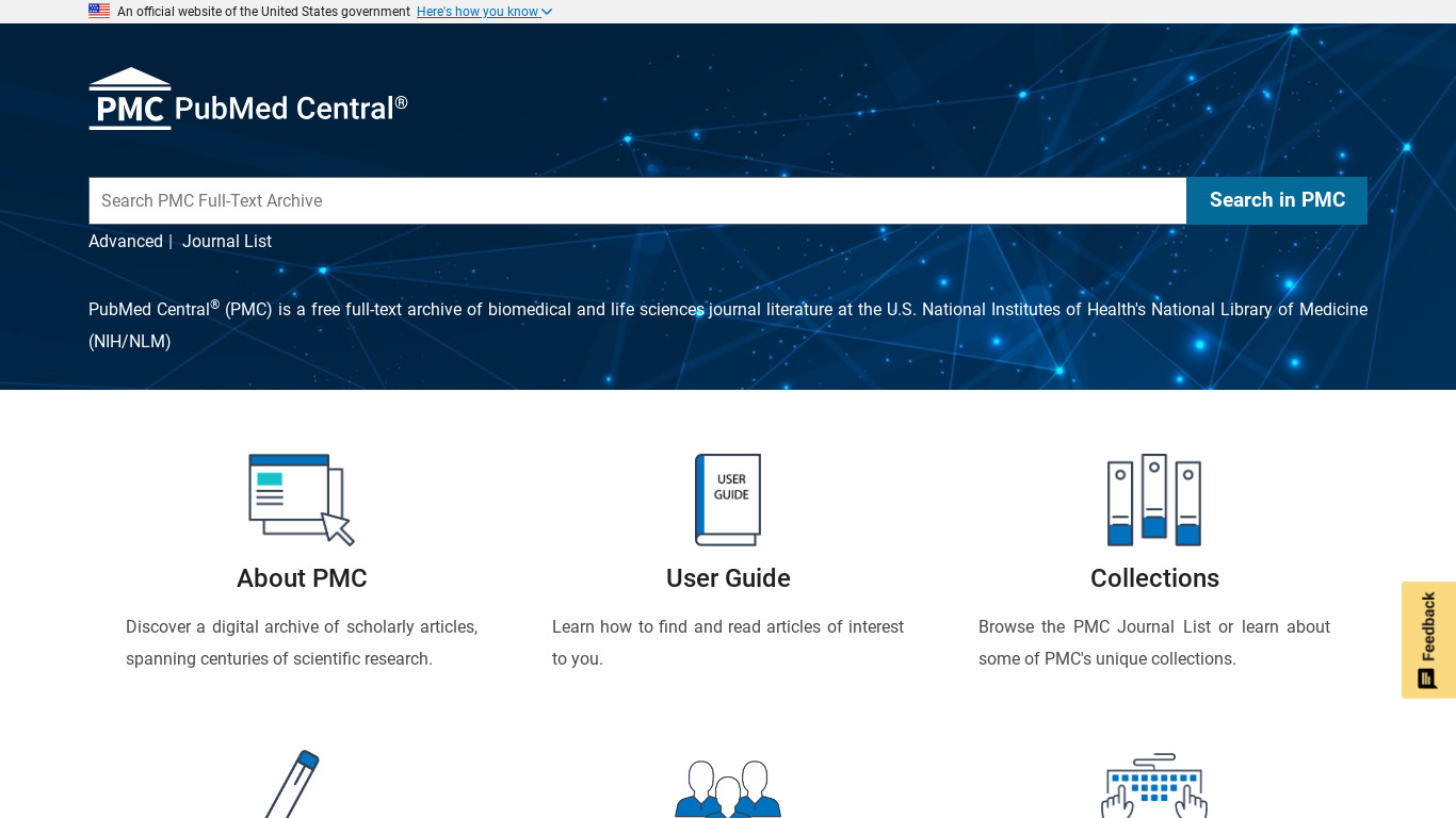 PubMed Central Landing page