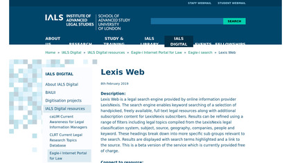 ials.sas.ac.uk Lexis Web image