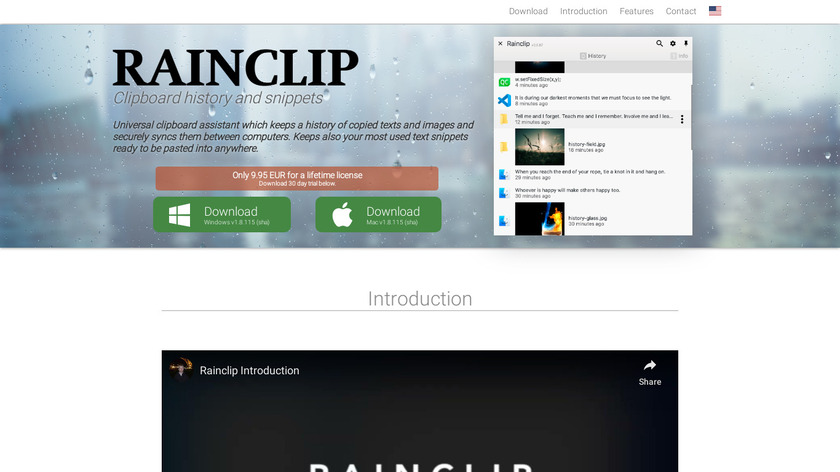 Rainclip Landing Page