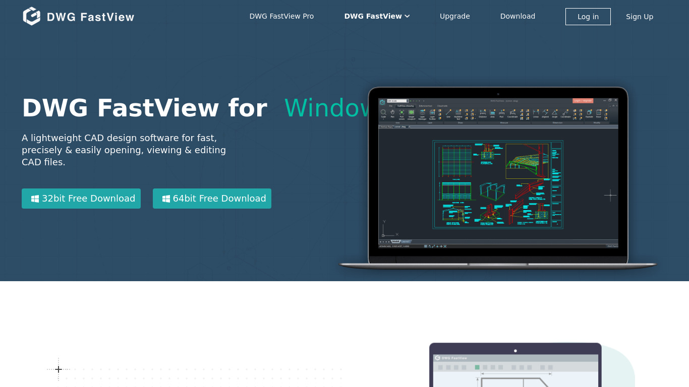 DWG FastView for PC Landing page