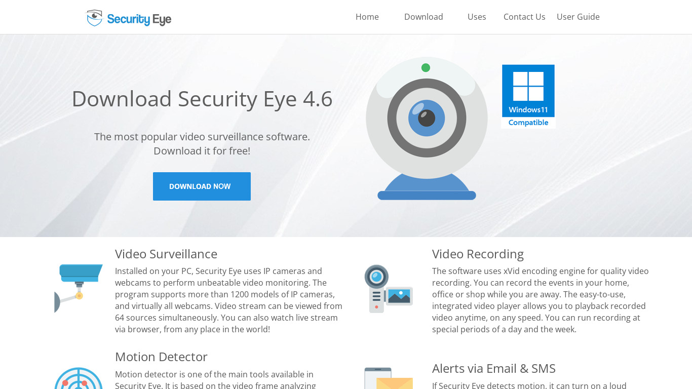 Security Eye Landing page