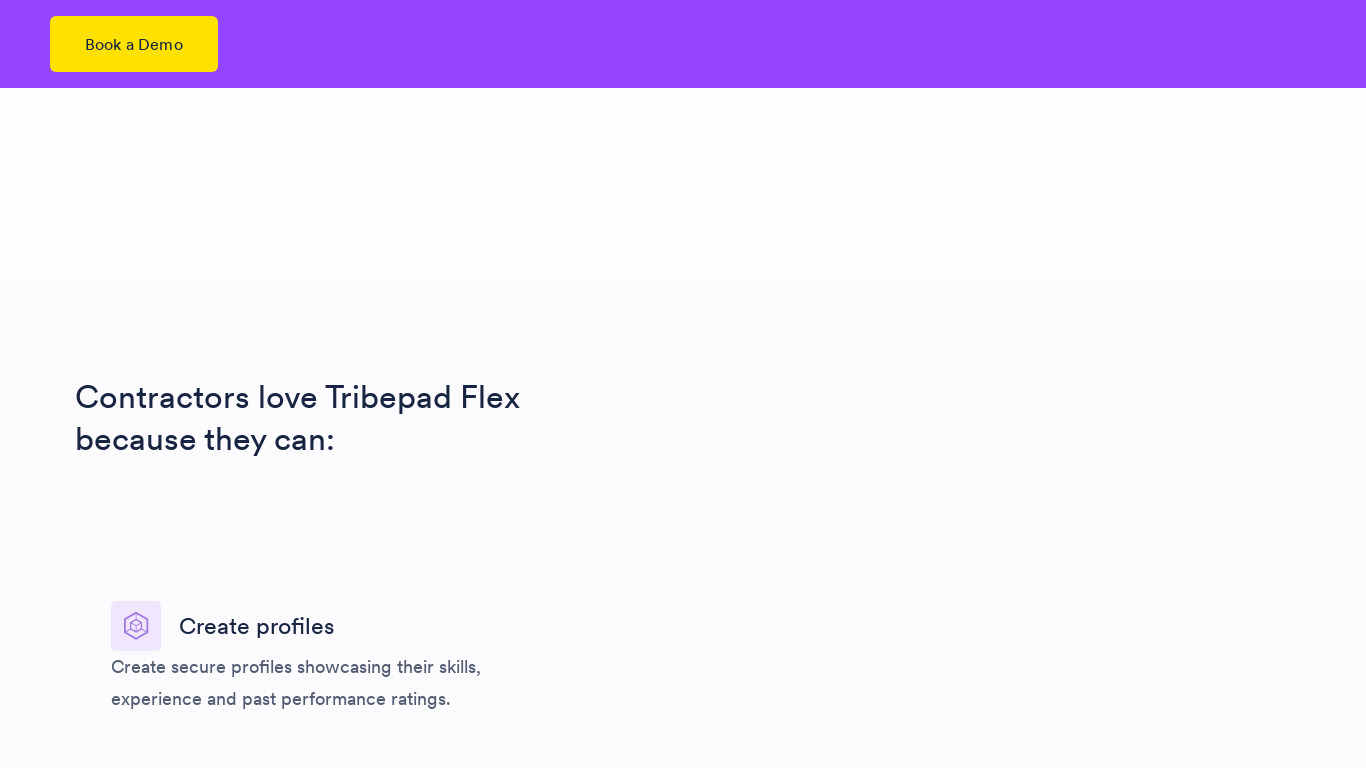Tribepad Flex Landing page