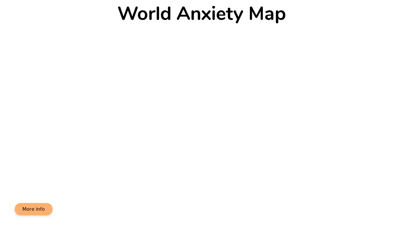 World Anxiety Map Landing page