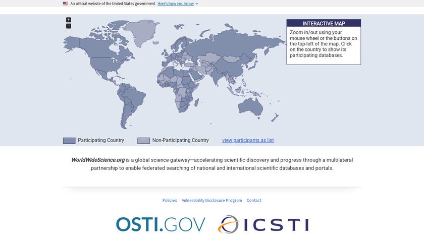 WorldWideScience Landing Page