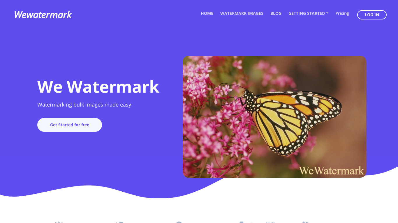 Wewatermark Landing page