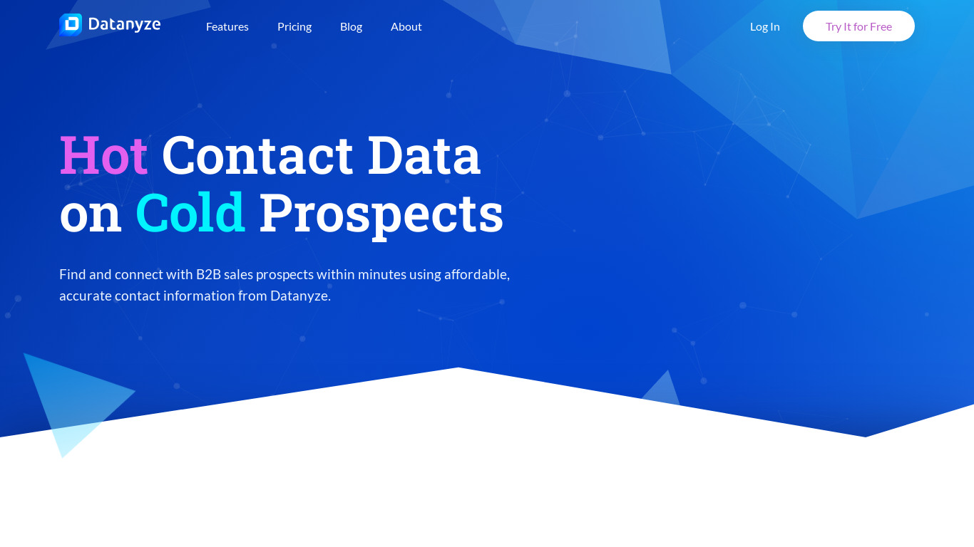 Datanyze Landing page