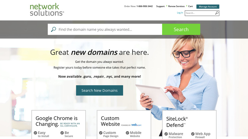 NetworkSolutions Landing Page