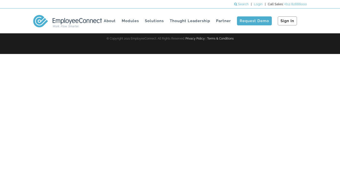 EmployeeConnect Landing page