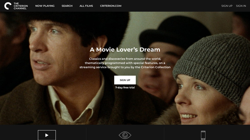 Criterion Channel Landing Page