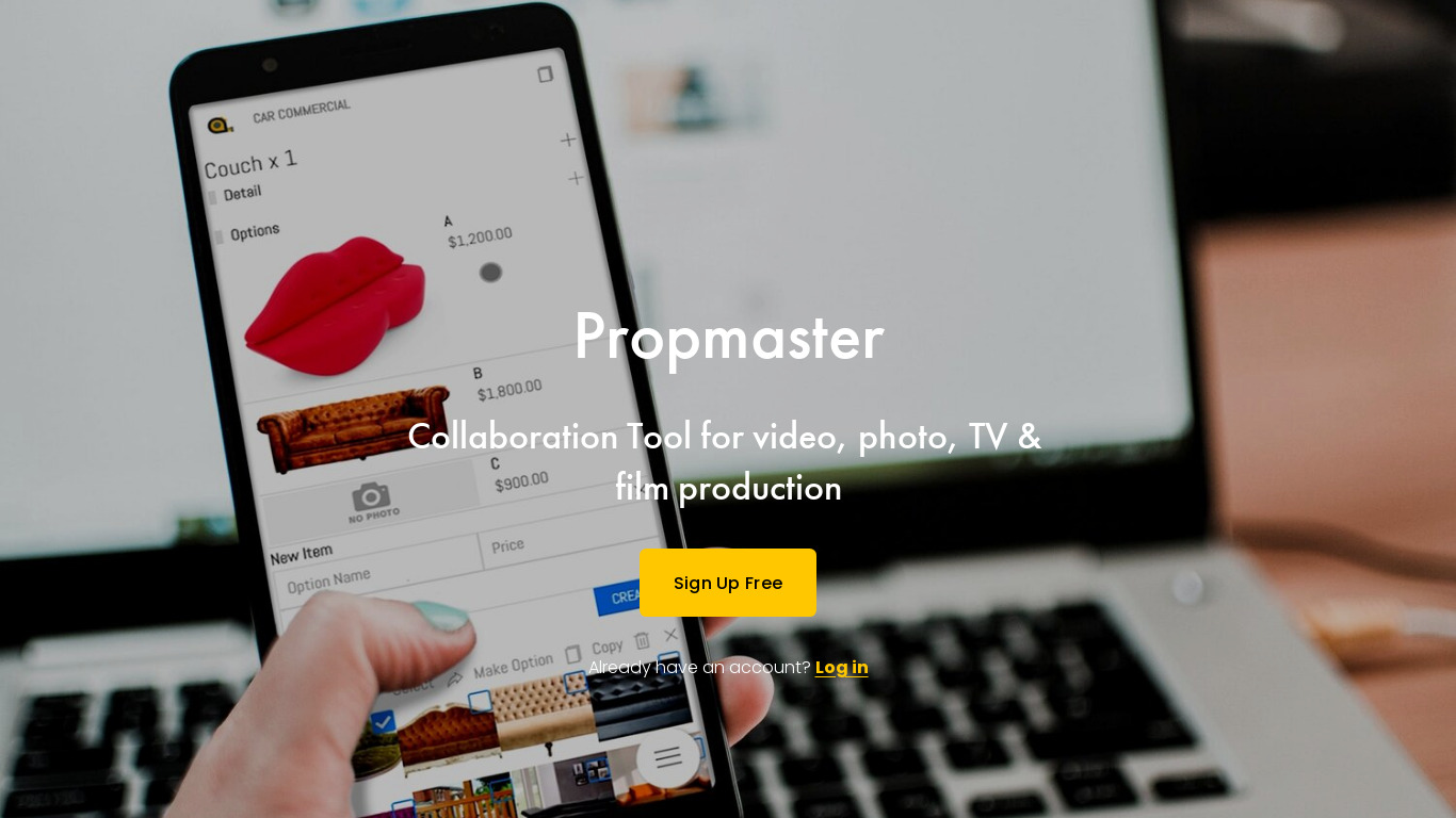 propmaster.squarespace.com Propmaster Landing page