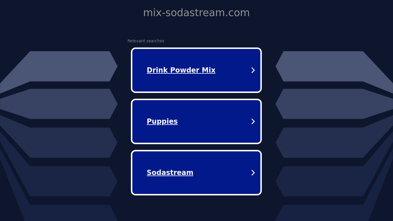 SodaStream Mix Landing page