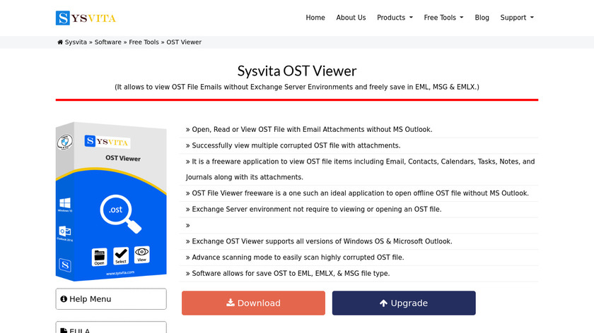 Sysvita OST Viewer Landing Page