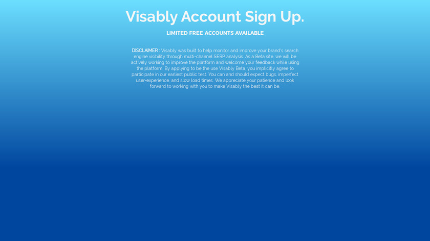 Visably Landing Page