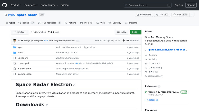 Space Radar Landing Page