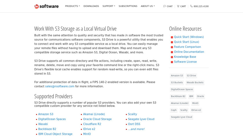 S3 Drive Landing Page