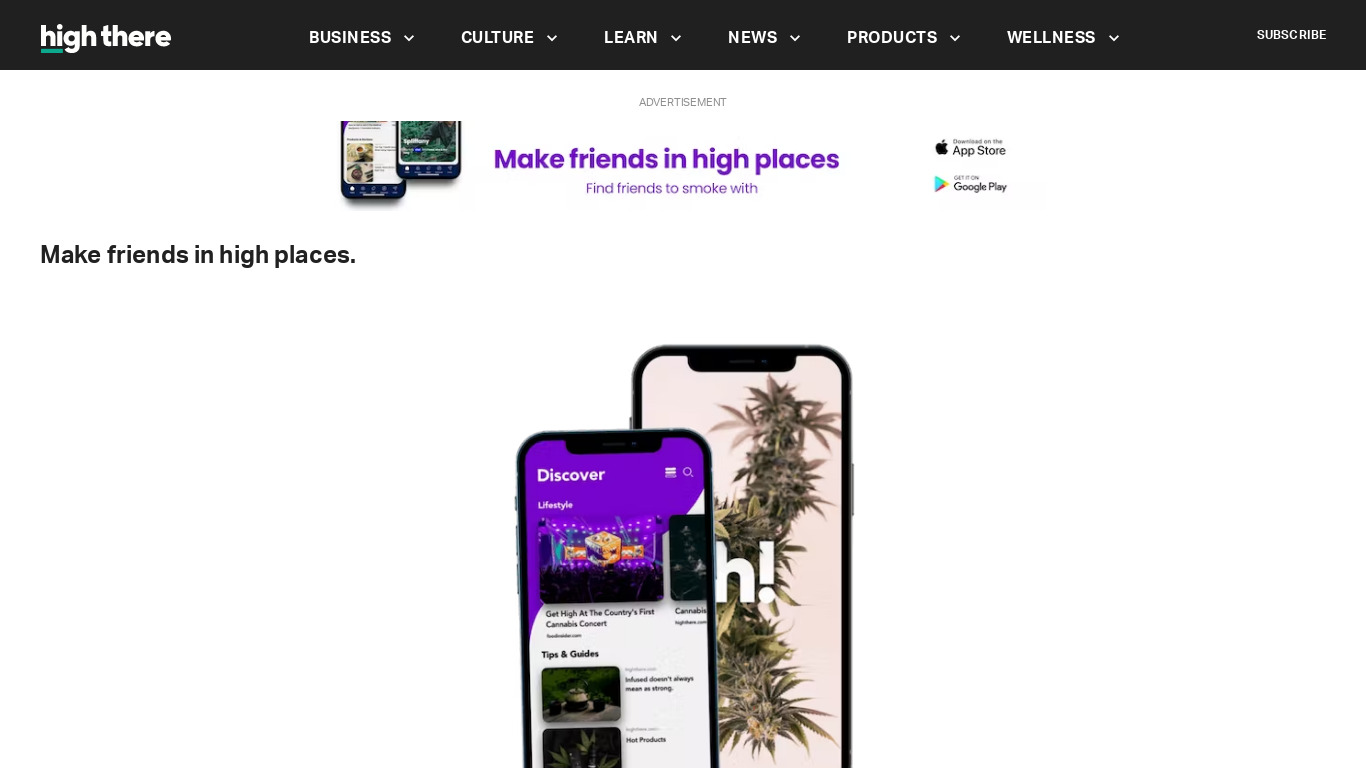 High There Landing page