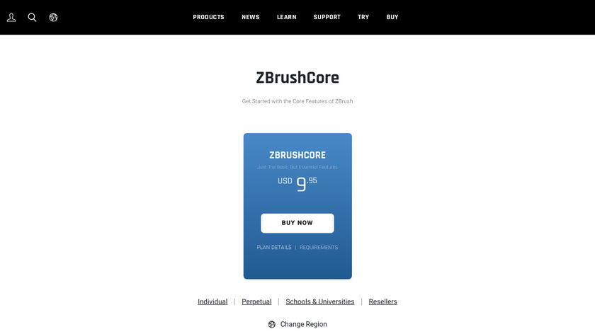 ZBrushCore Landing Page